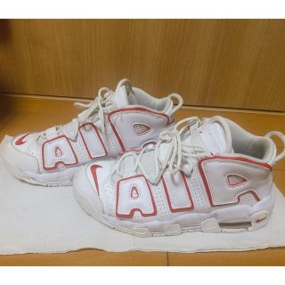 ナイキ(NIKE)のじー様専用Nike air more uptempoモアテン 白赤 24.5cm(スニーカー)