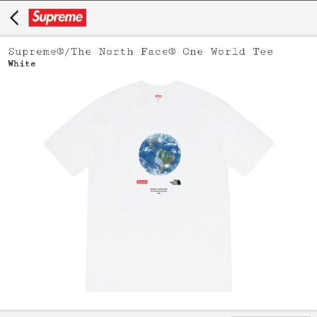 Supreme The North Face One World Tee ノース