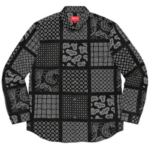 supreme paisley grid shirt Black Mのサムネイル