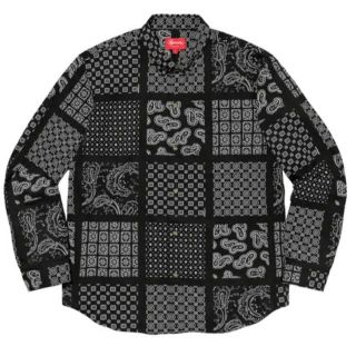 シュプリーム(Supreme)のsupreme paisley grid shirt Black M(シャツ)