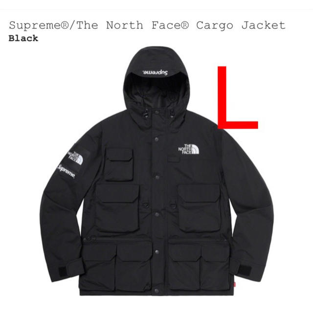 Supreme/TNF Cargo Jacket 黒　L ノースフェイス