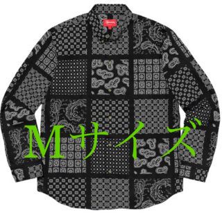 Supreme Paisley Grid Shirt 白 Mサイズ