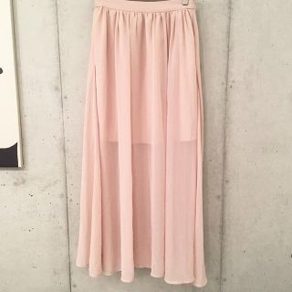 アナップ(ANAP)のANAP Alluge ピンク シフォンマキシスカート(ロングスカート)