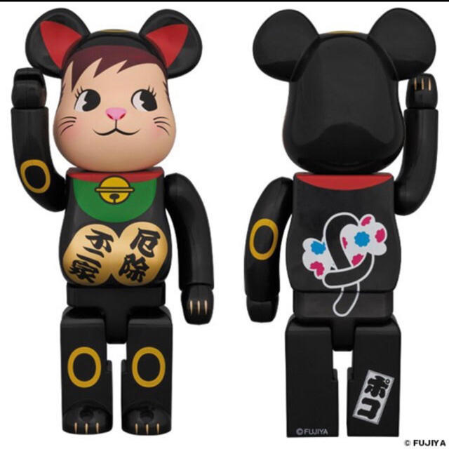 BE@RBRICK 招き猫 ポコちゃん 黒 400％おもちゃ/ぬいぐるみ