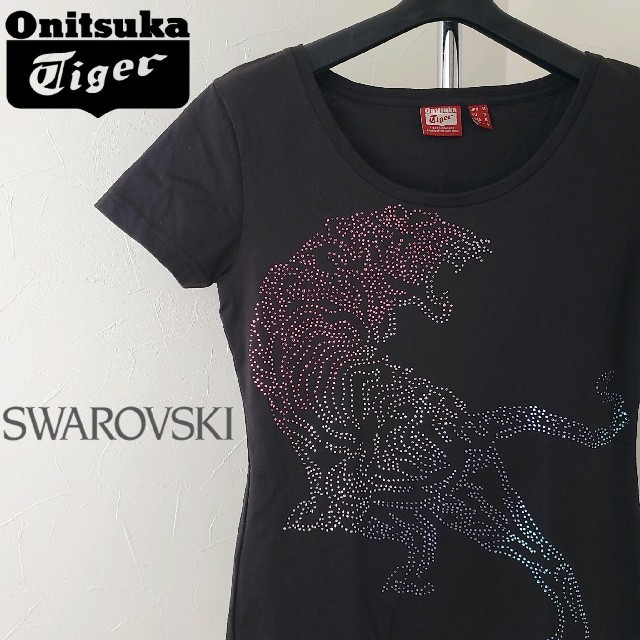Onitsuka Tiger(オニツカタイガー)の激レア/ONITSUKA TIGER × スワロフスキー/見返り虎Tシャツ レディースのトップス(Tシャツ(半袖/袖なし))の商品写真