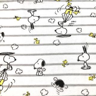 スヌーピー(SNOOPY)の【マスク1枚分】スヌーピー（ストライプライフ）②(生地/糸)