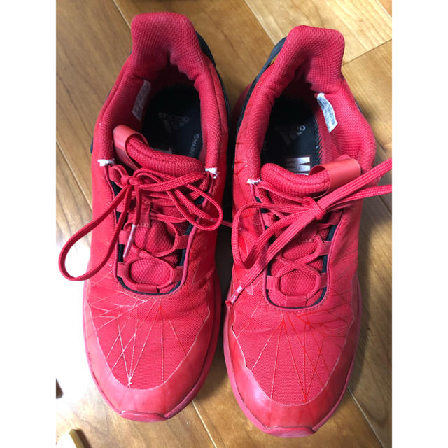 adidas(アディダス)のadidas スパイダーマンコラボ スニーカー RED 22.5 キッズ/ベビー/マタニティのキッズ靴/シューズ(15cm~)(スニーカー)の商品写真