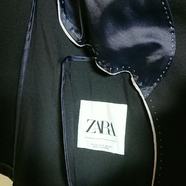 ZARA(ザラ)のZARA テーラードジャケット ブラック メンズのジャケット/アウター(テーラードジャケット)の商品写真