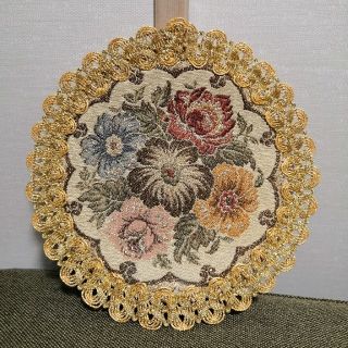 ブロケード織り装飾品②　壁飾り　敷物　18cm(その他)