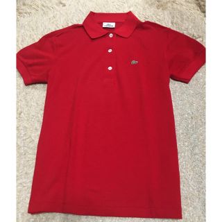 ラコステ(LACOSTE)の新品同様　LACOSTE  ラコステポロシャツ　赤(ポロシャツ)