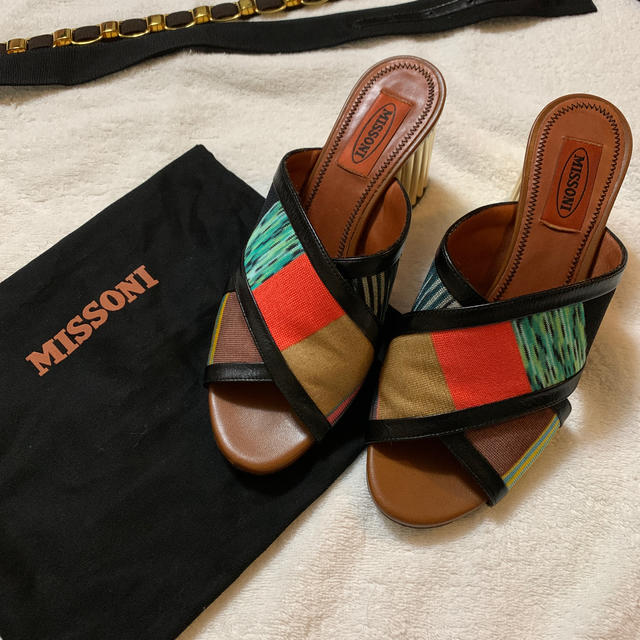 MISSONI(ミッソーニ)のMISSONI チャンキーヒールサンダル　サイズ38 レディースの靴/シューズ(サンダル)の商品写真