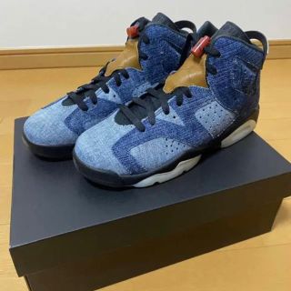 ナイキ(NIKE)のNIKE Jordan 6 ナイキ ジョーダン デニム 7Y 25 レディース(スニーカー)