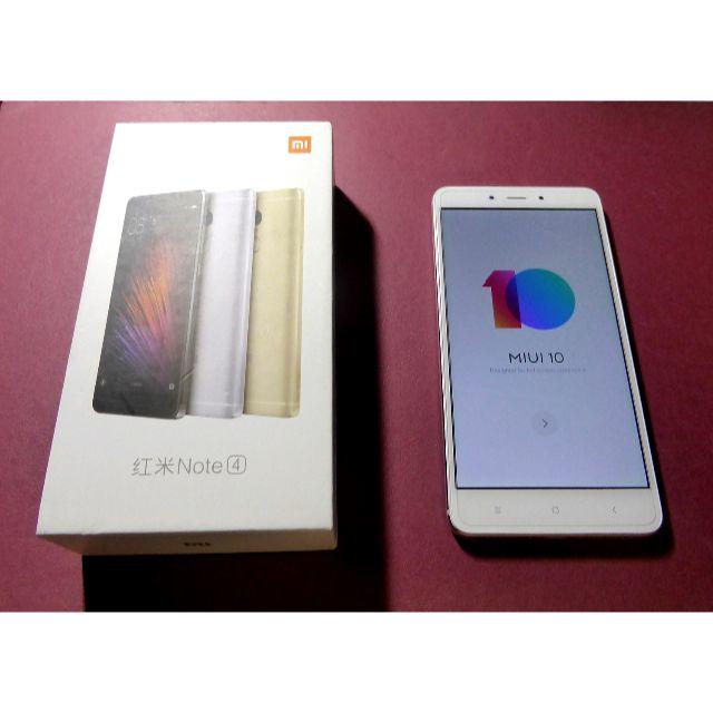 スマートフォン Xiaomi Redmi Note 4 (本体+箱)SIMフリー