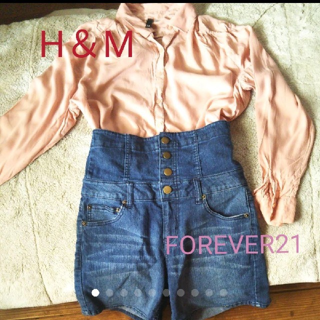 H&M(エイチアンドエム)のレディース♡シャツブラウス＆デニム ショート パンツ レディースのパンツ(ショートパンツ)の商品写真