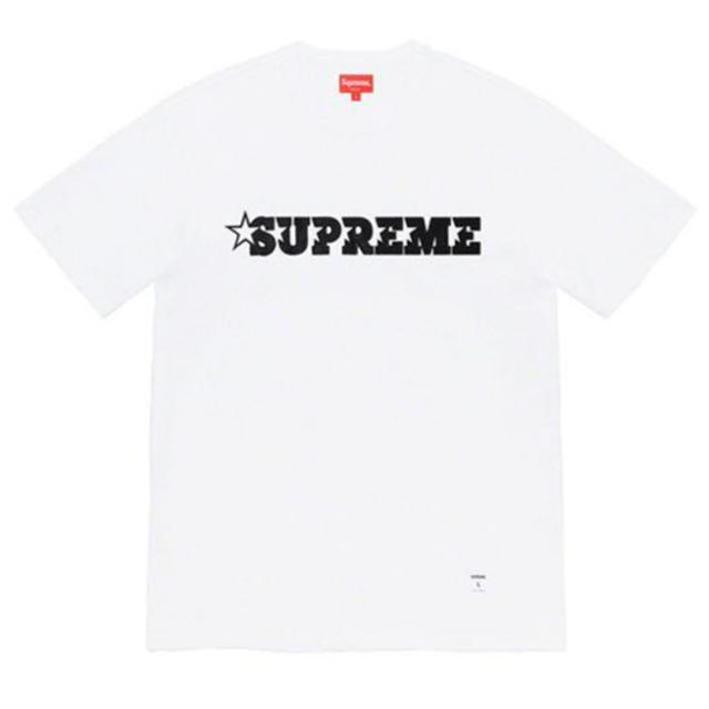 supreme star logo tee 白L