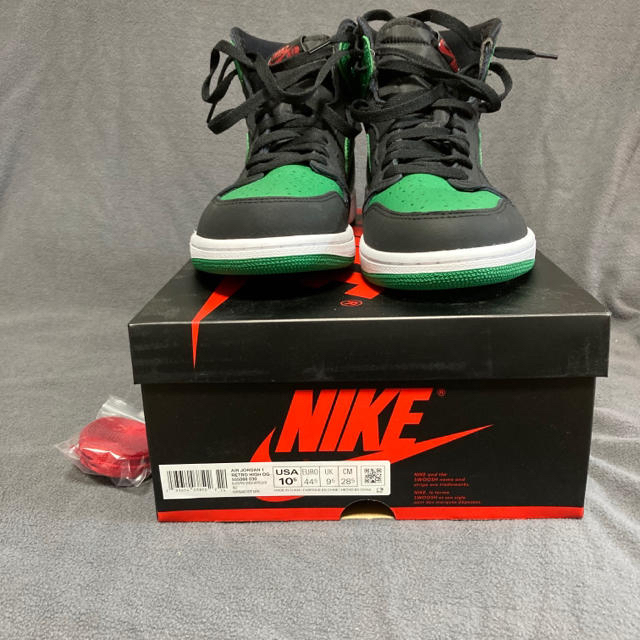 NIKE(ナイキ)のAIR JORDAN1 BLACKPINE GREEN-WHITE-GYMRED メンズの靴/シューズ(スニーカー)の商品写真