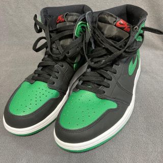 ナイキ(NIKE)のAIR JORDAN1 BLACKPINE GREEN-WHITE-GYMRED(スニーカー)