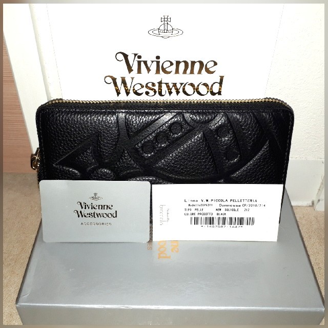 Vivienne Westwood(ヴィヴィアンウエストウッド)の【新品未使用】ヴィヴィアン長財布ブラック レディースのファッション小物(財布)の商品写真