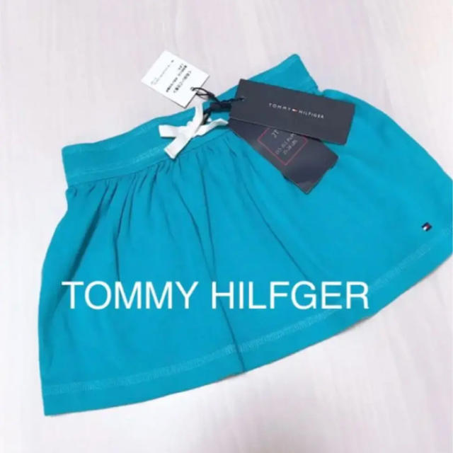 TOMMY HILFIGER(トミーヒルフィガー)のTOMMY HILFIGER❤︎kidsターコイズブルースカート 新品 キッズ/ベビー/マタニティのキッズ服女の子用(90cm~)(スカート)の商品写真