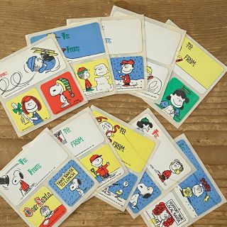 スヌーピー(SNOOPY)の『PEANUTS様専用』スヌーピー☆アンティークシールラベル10枚セット(シール)