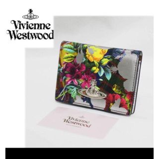 ヴィヴィアンウエストウッド(Vivienne Westwood)の《ヴィヴィアンウエストウッド》新品 可愛い花柄 パスケース 定期入れ シルバー(名刺入れ/定期入れ)