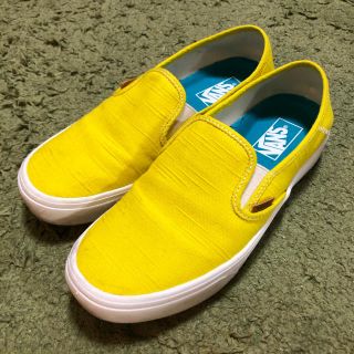 ヴァンズ(VANS)の【美品】VANS スリッポンSF イエロー(スニーカー)