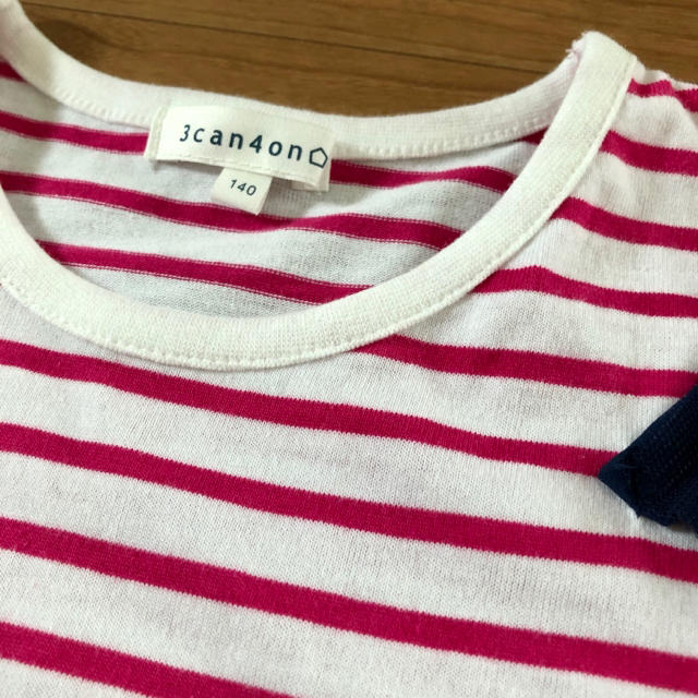 3can4on(サンカンシオン)のボーダー Tシャツ　140 キッズ/ベビー/マタニティのキッズ服女の子用(90cm~)(Tシャツ/カットソー)の商品写真