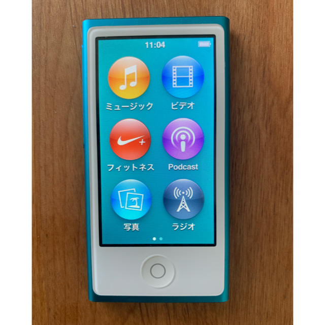 Apple(アップル)のiPod nano 7世代（ブルー） スマホ/家電/カメラのオーディオ機器(ポータブルプレーヤー)の商品写真