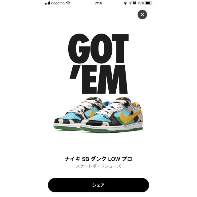 NIKE(ナイキ)のBen & Jerry’s × Nike SB Dunk Low Pro QS メンズの靴/シューズ(スニーカー)の商品写真