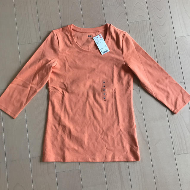 UNIQLO(ユニクロ)のコットンフライスクールネックT 七分袖 レディースのトップス(Tシャツ(長袖/七分))の商品写真