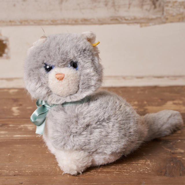 【訳あり】Steiff シュタイフ　ネコ　ぬいぐるみ