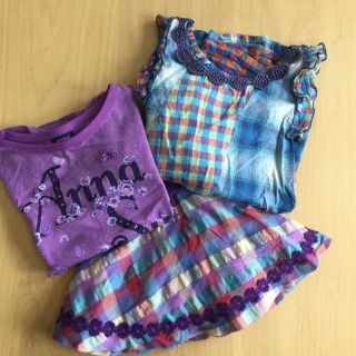 アナスイミニ(ANNA SUI mini)のアナスイミニ  3枚セット　100(Tシャツ/カットソー)