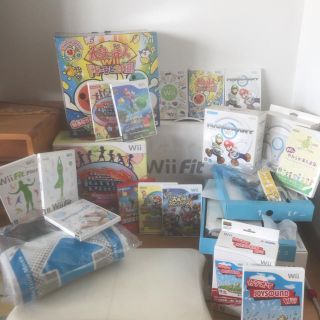 ウィー(Wii)の【一時値下げ】Wii 本体 Fit  ダンスレボ　太鼓の達人　カラオケ セット(家庭用ゲームソフト)