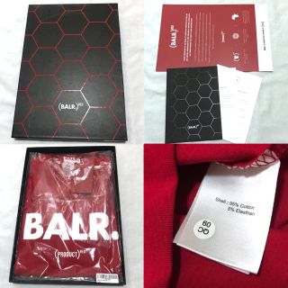 本物 新品 XXL ♪ BALR RED Tシャツ ボーラー 赤 ビッグサイズ