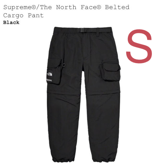 Supreme - 【黒S】 Supreme x TNF Belted Cargo Pant