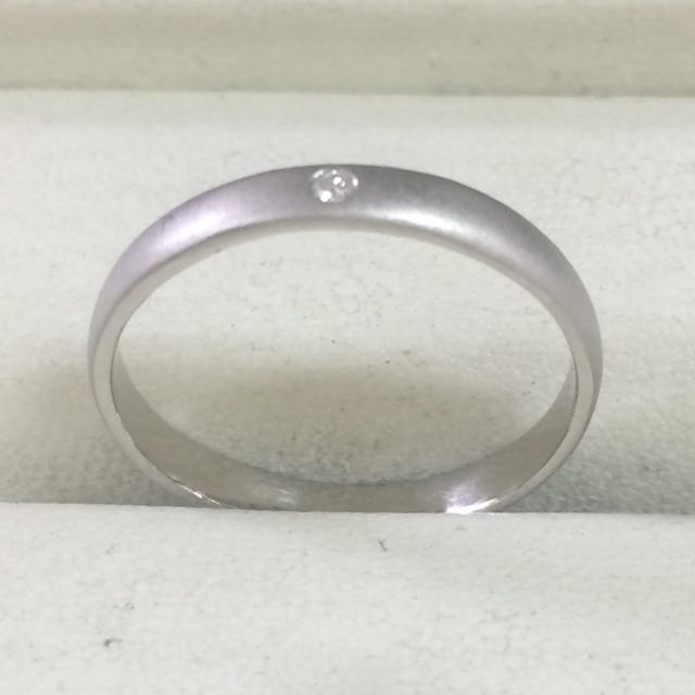 ☆マット仕上げ☆プラチナPt900ダイヤモンドリング0.01ct☆サイズ12号☆-