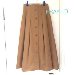 フレイアイディー(FRAY I.D)のFRAY I.D ロングスカート タグ付 未使用 ブラウン 0（S）美品(ロングスカート)