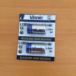 Vinnic 4LR44 6V アルカリ乾電池 水銀0% 2個(バッテリー/充電器)