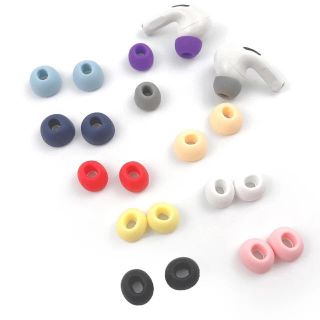 アップル(Apple)のAirpods pro イヤーチップ　ピンク　掃除用具付き(ヘッドフォン/イヤフォン)