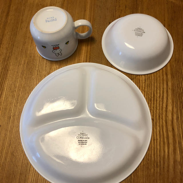 CORELLE(コレール)のmomo様専用！ミッフィー子供食器　コレール　　お皿　ボウル　コップセット インテリア/住まい/日用品のキッチン/食器(食器)の商品写真