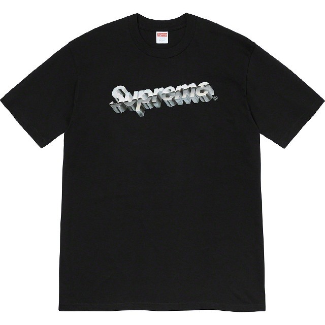 Supreme Chrome Logo Tee Black XL Tシャツ