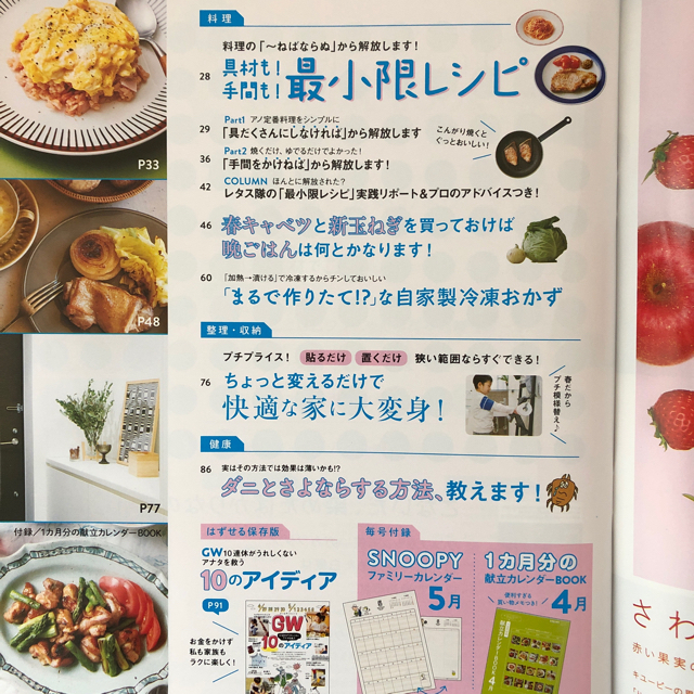 角川書店(カドカワショテン)のレタスクラブ 2019年 04月号　レシピ本 エンタメ/ホビーの雑誌(料理/グルメ)の商品写真