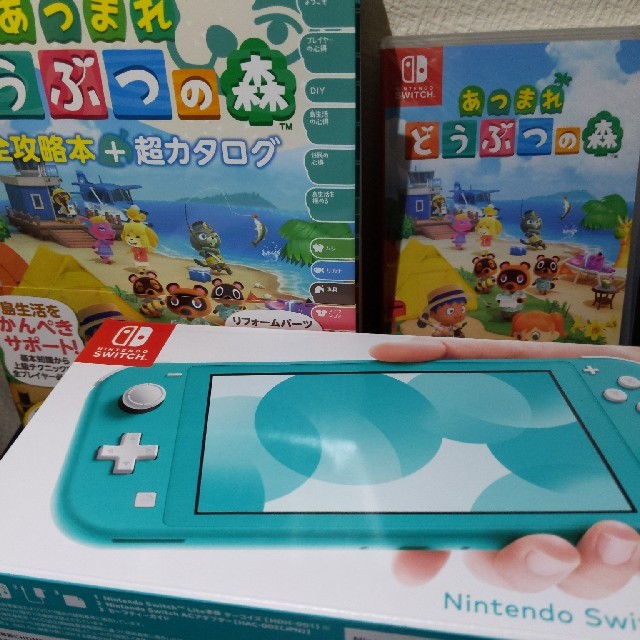 Nintendo switch lite ターコイズ　どうぶつの森セット