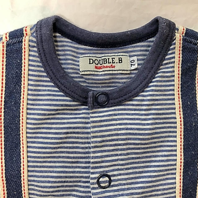 DOUBLE.B(ダブルビー)のミキハウス DOUBLE.B ダブルビー  ロンパース 70 日本製 キッズ/ベビー/マタニティのベビー服(~85cm)(ロンパース)の商品写真