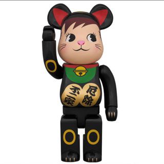 フジヤ(不二家)のBE@RBRICK 招き猫 ポコちゃん 黒 400％(その他)