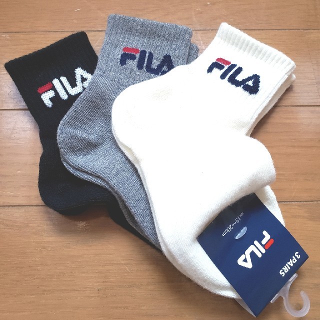 FILA(フィラ)の靴下 ソックス FILA 15㎝～20㎝ 3組 新品未使用 キッズ/ベビー/マタニティのこども用ファッション小物(靴下/タイツ)の商品写真