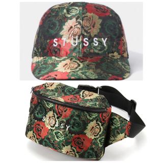 ステューシー(STUSSY)のstussy ステューシー キャップ　バッグ　ウエストポーチ　フラワージャガード(ボディバッグ/ウエストポーチ)