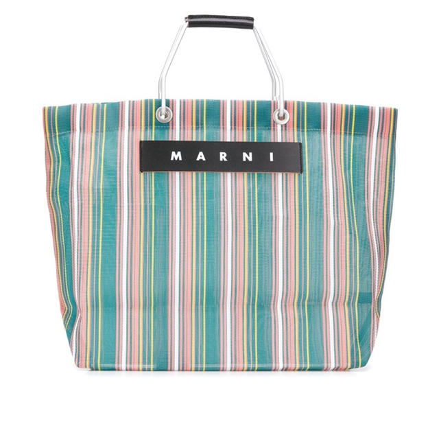 トートバッグ【新品未使用】MARNI MARKET マルニマーケット ストライプトート