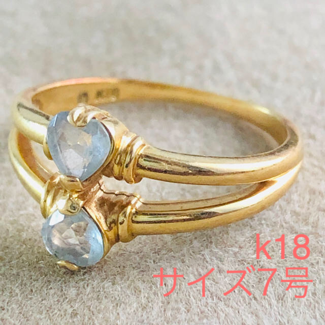 k18  18金　アンティークリング　指輪　サイズ7号 レディースのアクセサリー(リング(指輪))の商品写真