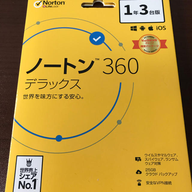 Norton(ノートン)のchororin様専用ノートン360デラックス　1年3台版 スマホ/家電/カメラのPC/タブレット(PC周辺機器)の商品写真